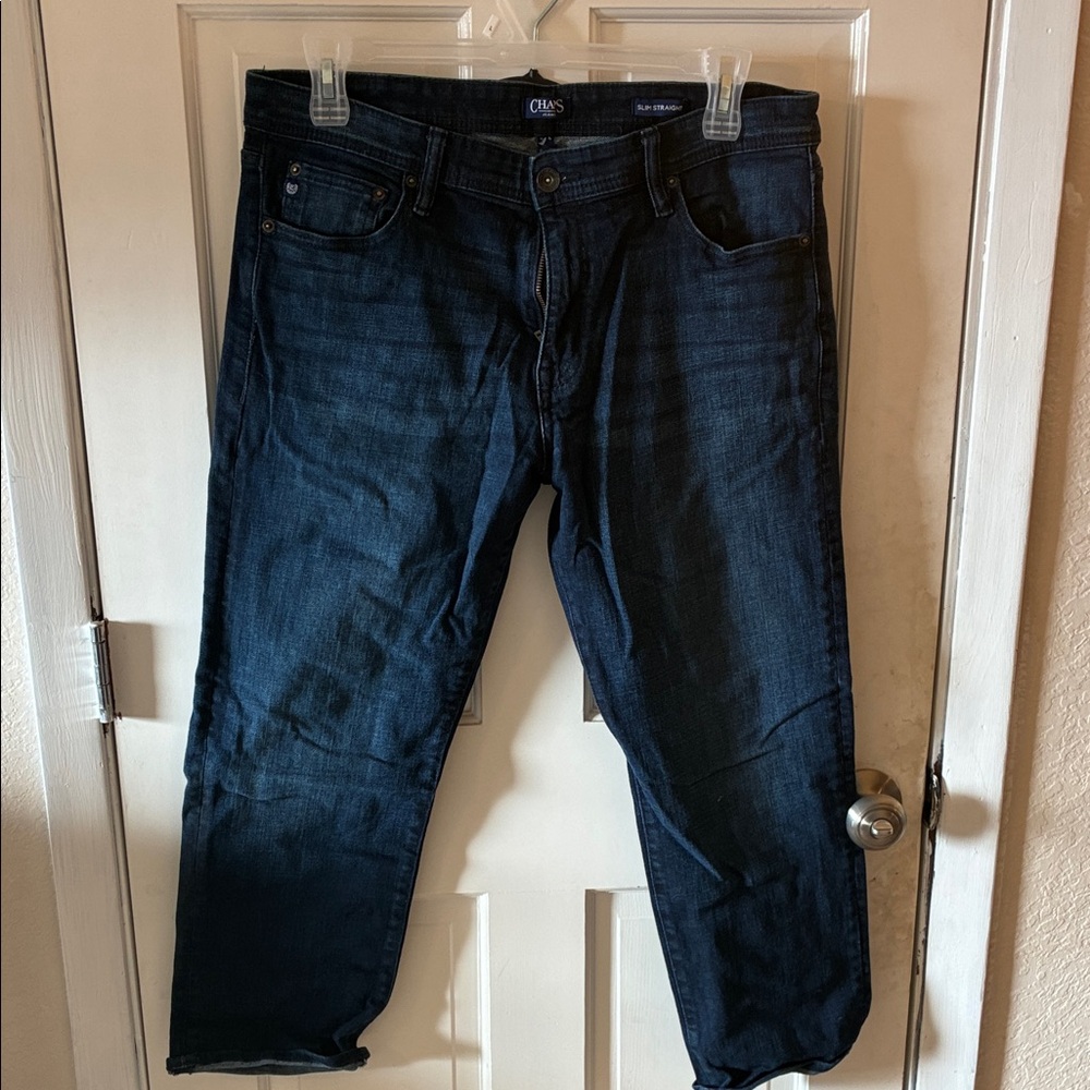 Chaps 36x30 Men's Deep Indigo Slim Straight Jeans